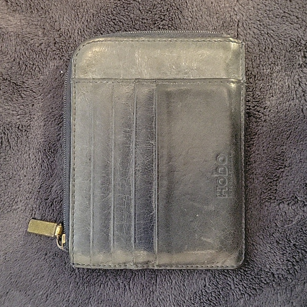 Hobo International Blue leather wallet card holder
